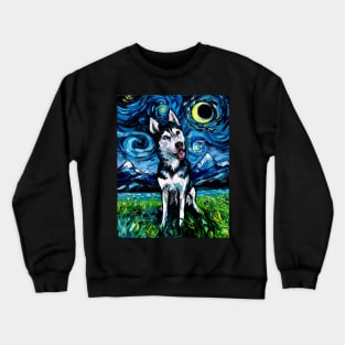 Happy Husky Night Crewneck Sweatshirt